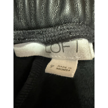 Ann Taylor Loft Black Faux Leather High Waist Straight Tapered Trousers Pants S