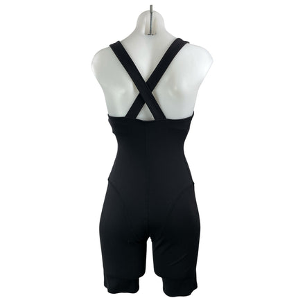 Alo Yoga Black Sleeveless Activewear Athletic Crossback V-neck Jumpsuit Romper S