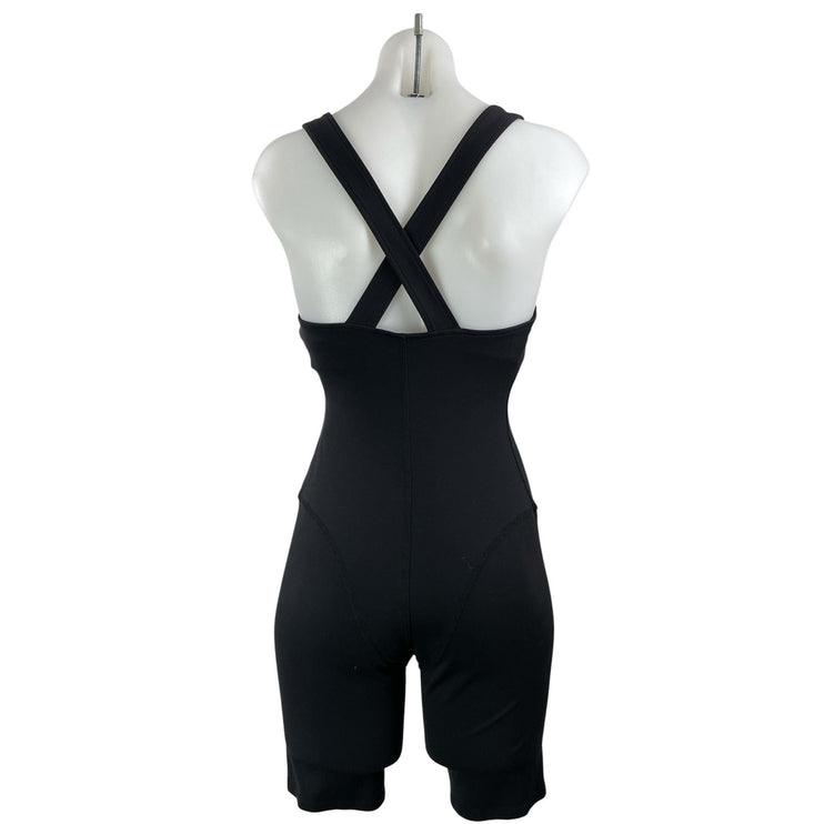 Alo Yoga Black Sleeveless Activewear Athletic Crossback V-neck Jumpsuit Romper S