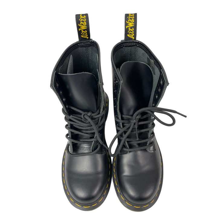 NEW Dr. Martens 1460 Womens Black Leather Round Toe Lace Up Combat Ankle Boots 7