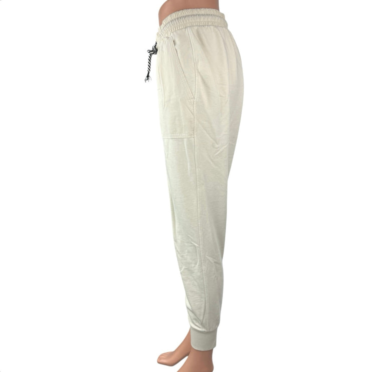 Gap Women's White Drawstring High Waisted Tapered Jogger Sweat Pants Size XS