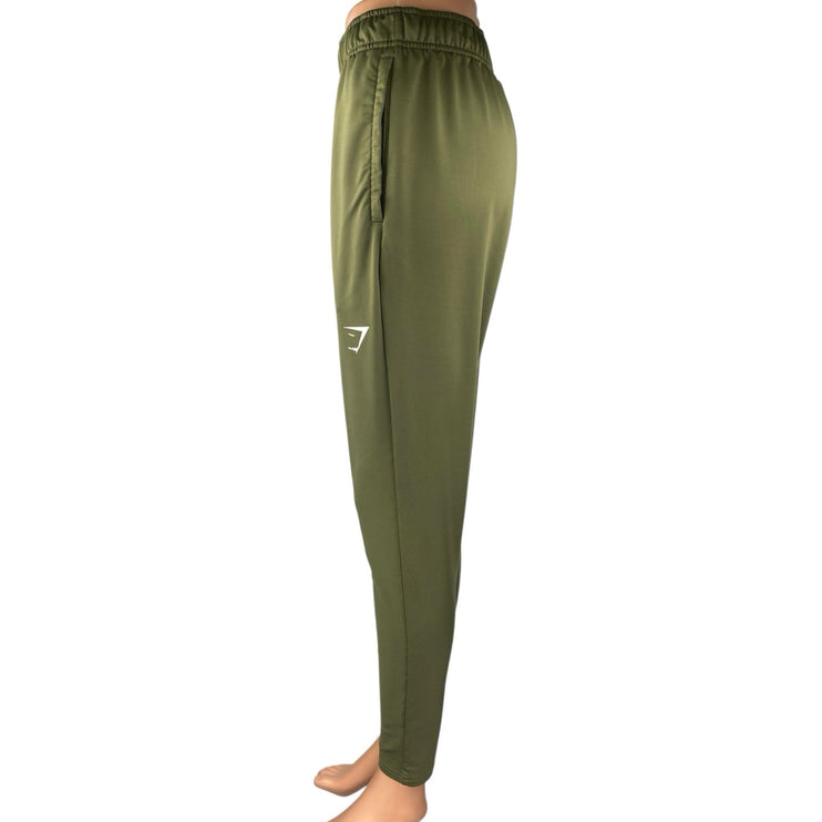 Gymshark Arrival Men's Green Elastic Waist Tapered Fitness Joggers Pants Size S