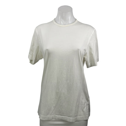 Theory Womens White Short Sleeve Crew Neck Basic Pullover T Shirt Tee Top Size S
