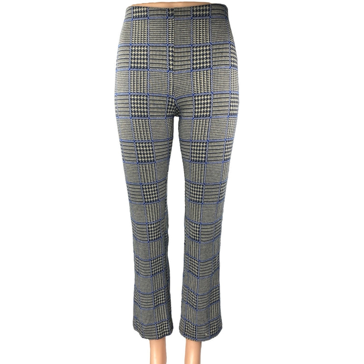 Urban Outfitters Black Houndstooth Plaid Mid Rise Bootcut Trousers Pants Size XS