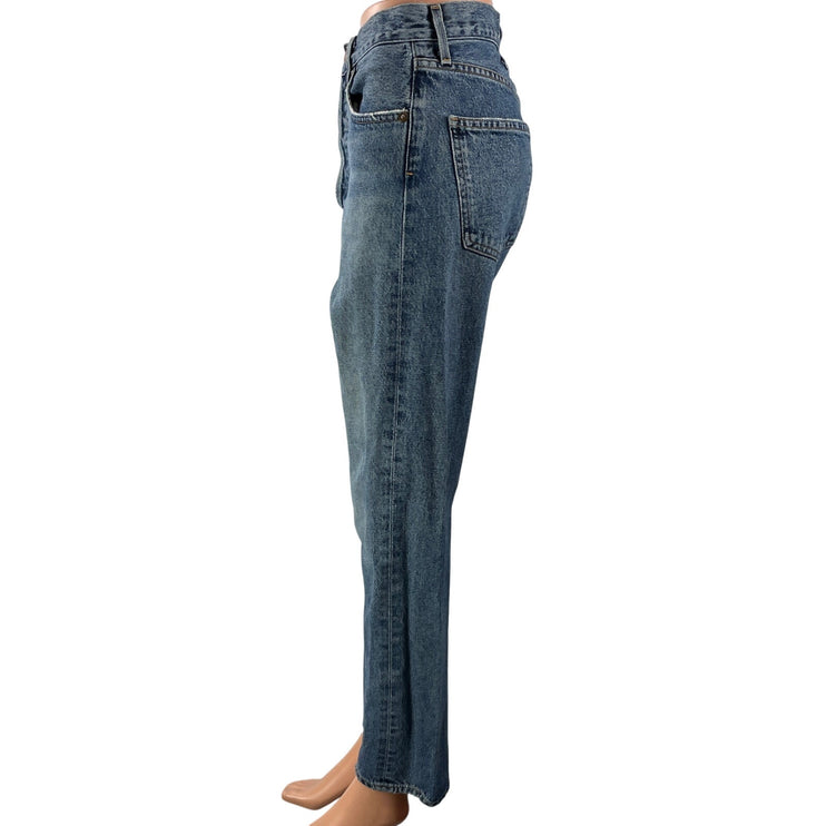 AGOLDE Women's High Rise Medium Wash Relaxed Straight Leg Denim Jeans Pants 24
