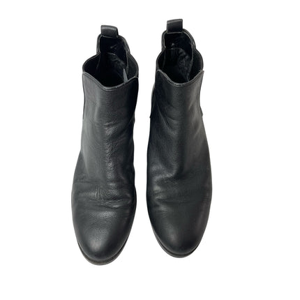 Cole Haan Landsman Womens Black Leather Almond Toe Slip On Chelsea Ankle Boots 7