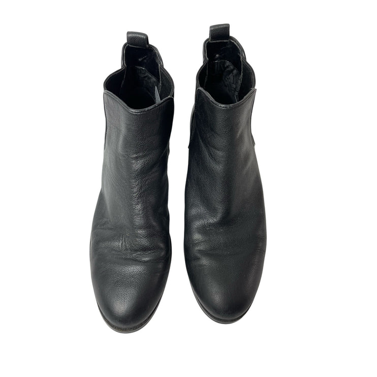 Cole Haan Landsman Womens Black Leather Almond Toe Slip On Chelsea Ankle Boots 7