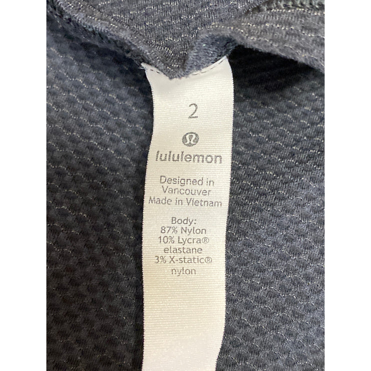 Lululemon Women's Black High Neck Sleeveless Split Back Crop Athletic Tank Top 2