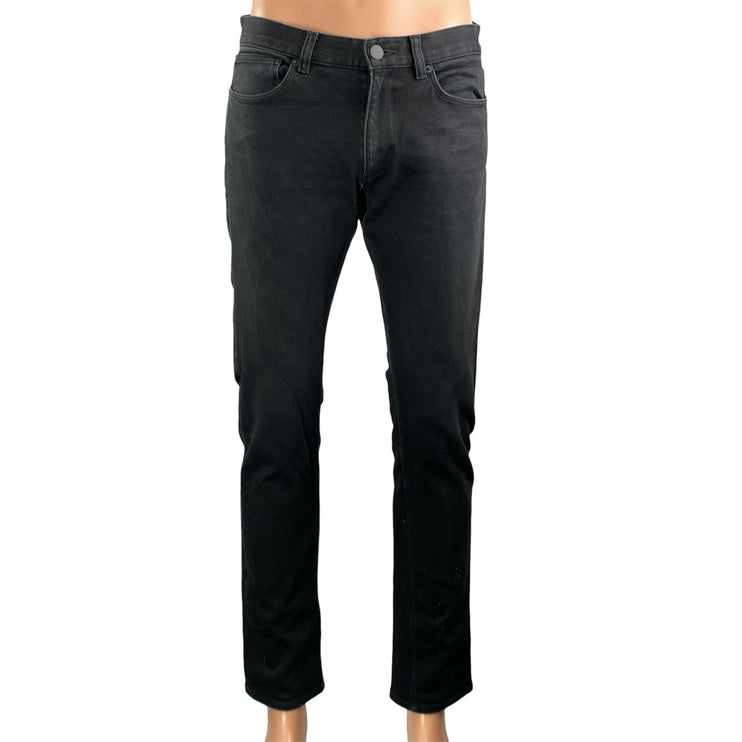 Theory Men's Black Mid Rise Casual Pocket Straight Leg Denim Jeans Size 31