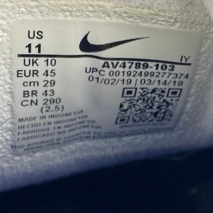 Nike M2K Tekno Men's White Blue Lace Up Low Top Athletic Sneakers Shoes Size 11