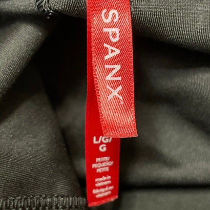 SPANX Black Faux Vegan Leather High Rise Bootcut Flared Leg Trouser Pants Size L
