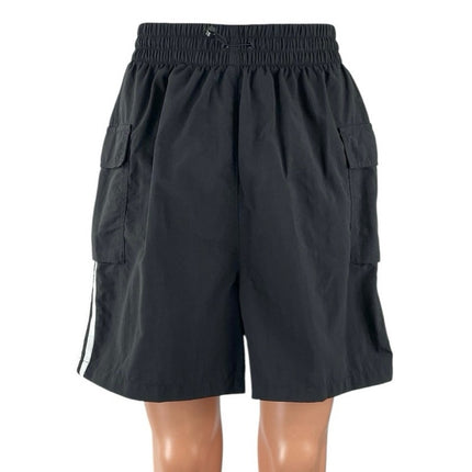 Adidas Women's Black High Rise Cargo Workout Training Gym Athletic Shorts Size S
