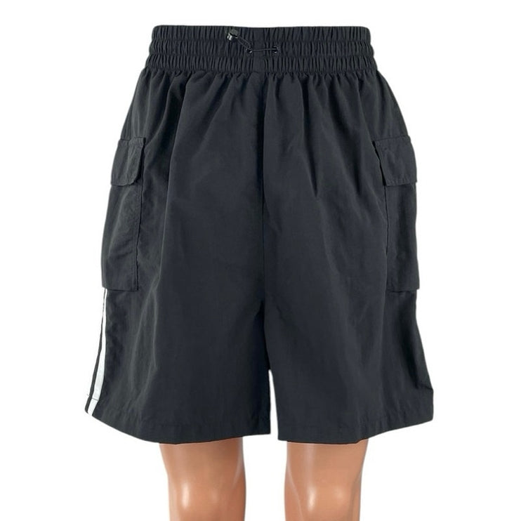 Adidas Women's Black High Rise Cargo Workout Training Gym Athletic Shorts Size S