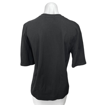 Frankie Shop Women's Black Knit Short Sleeve Pullover Tee T-Shirt Top Size XS