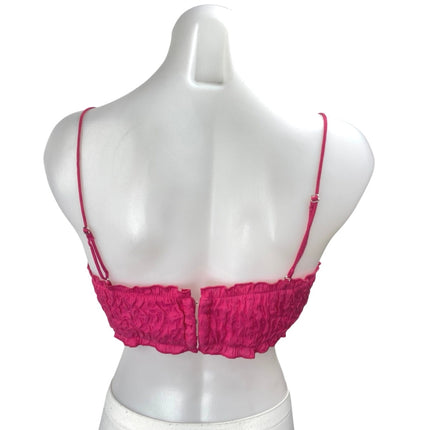 Zara Women's Pink Sleeveless Cami Camisole Bandeau Bustier Crop Tank Top Size S