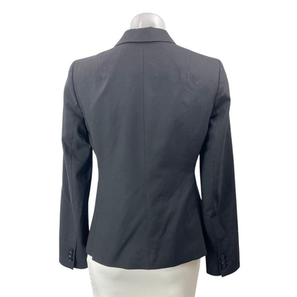 Banana Republic Womens Black Long Sleeves Notch Classic Blazer Coat Jacket Sz 4