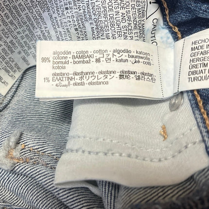 Zara Women's Blue Dark Wash Skinny Leg Mid Rise Slim Fit Denim Jeans Pants Sz 0