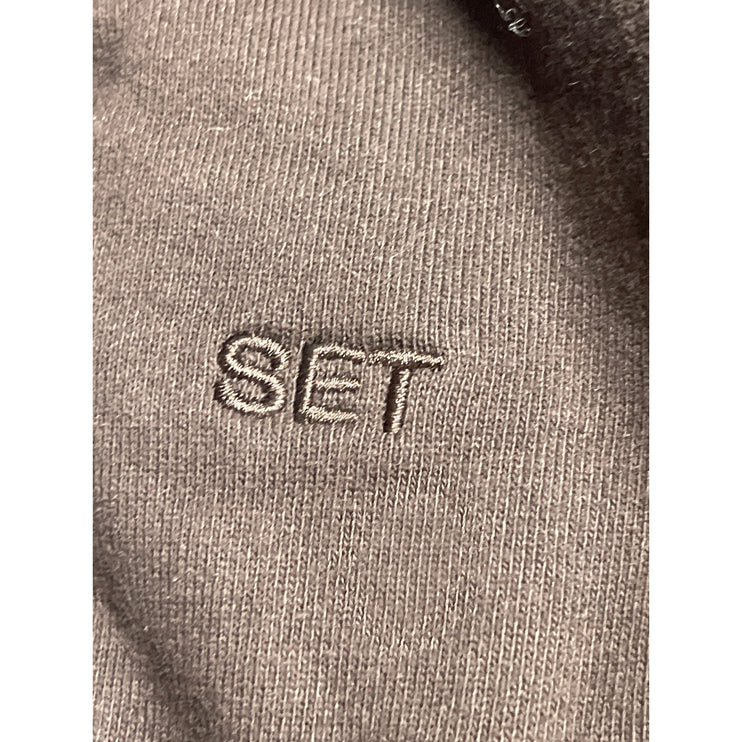 Set Active Women's Brown Drawstring High Rise Tapered Athletic Trousers Pants S