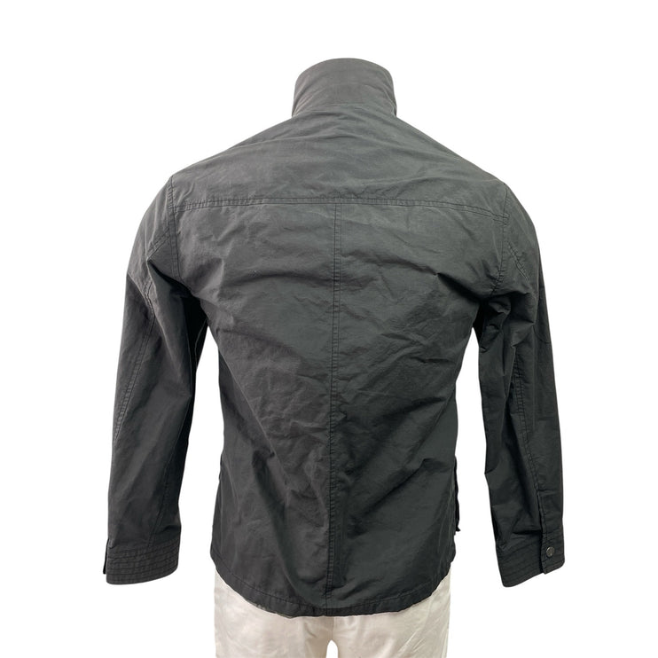 Rails Cardiff Mens Black Long Sleeve High Neck Zip Up Utility Coat Jacket Size S