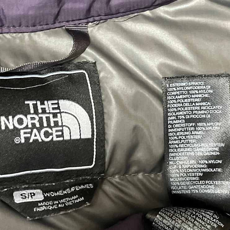 The North Face Women's Purple Long Sleeves Quilted Hooded Puffer Coat Jacket S/P