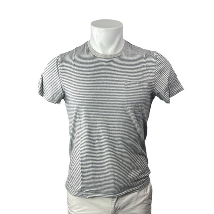 J.Crew Men's Gray Striped Slim Washed Short Sleeve Pocket T Shirt Tee Top Size M