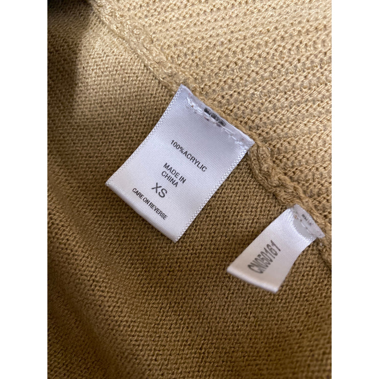 7th Avenue Womens Long Sleeve Cowl Neck Asymmetrical  Button Wrap Sweater Top XS