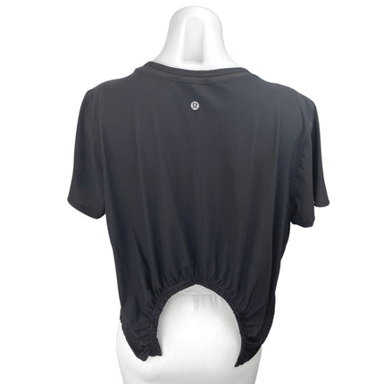 Lululemon Sunday Sprint Black Short Sleeve Cutout Pullover Athletic Shirt Top 4