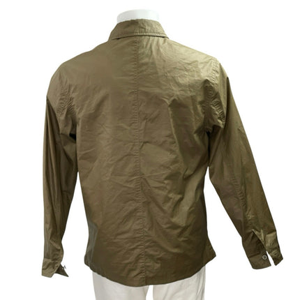 Baldwin Men's Green Pocket Cotton Long Sleeve Utility Button Down Shirt Top M