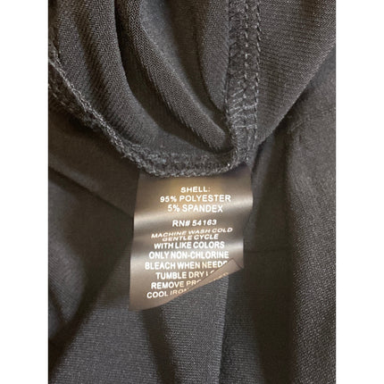 Calvin Klein Black Bell Sleeve Round Neck Stretch Cocktail Mini Sheath Dress L