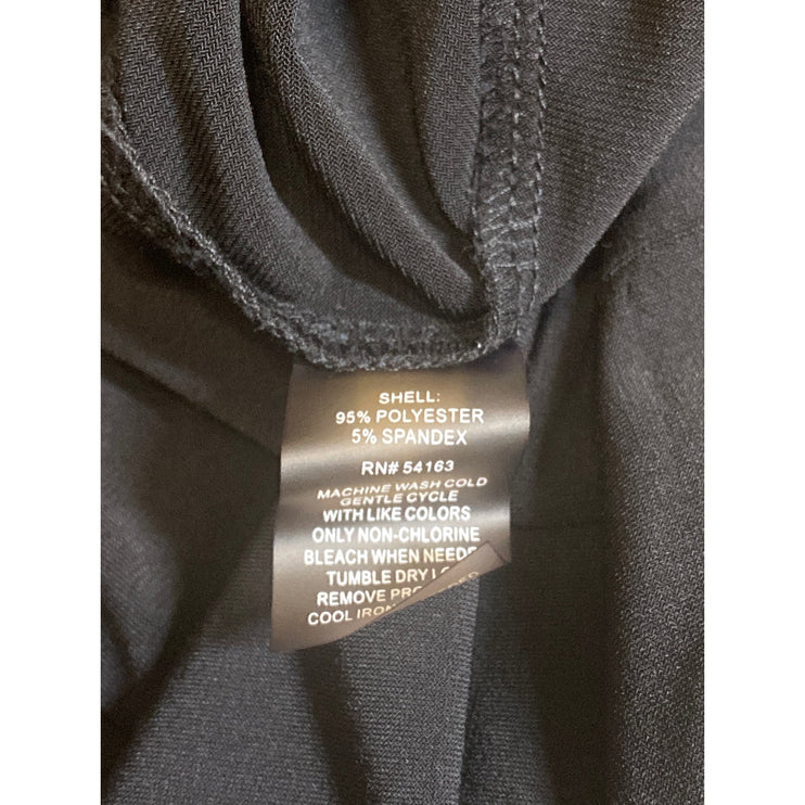 Calvin Klein Black Bell Sleeve Round Neck Stretch Cocktail Mini Sheath Dress L