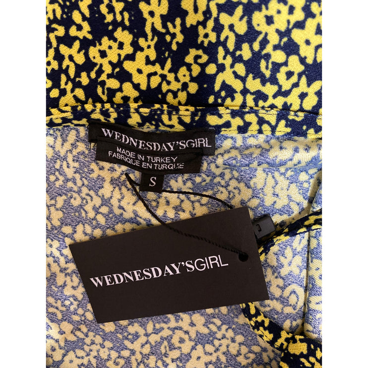 NEW Wednesday's Girl Multicolor Sleeveless Floral Cami Camisole Mini Dress Sz S