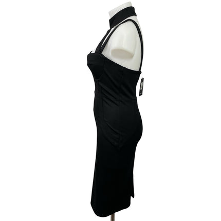 NEW Fashion Nova Evil Queen Black Sleeveless Strappy Midi Bodycon Dress Size 3X