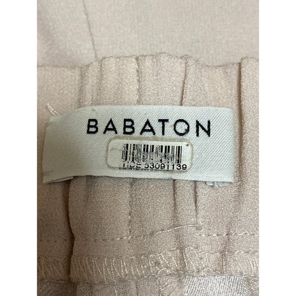 Aritzia Babaton Women's Beige High Rise Tapered Cropped Trousers Pants Size S