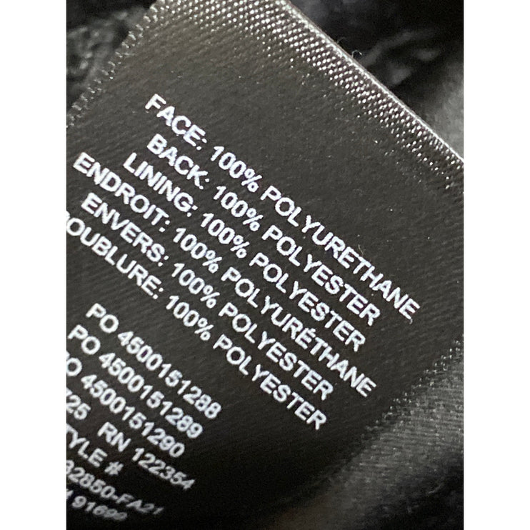 Aritzia Babaton Black Faux Vegan Leather Elastic Waist Mini Pencil Skirt Size XS