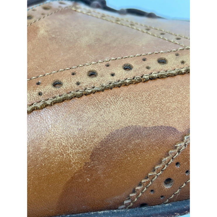 Ted Baker Hosei Men's Brown Leather Wing Cap Brogue Oxford Dress Shoes Size 11