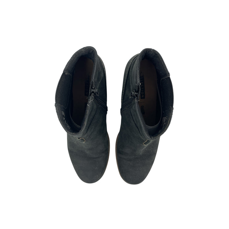 Clarks Sashlin Vita Women's Black Suede Round Toe Zip Chelsea Ankle Boots Size 8