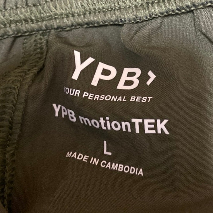 YPB MotionTek Green High Waisted Jogger Tapered Trousers Cargo Pants Size L