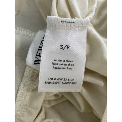 Weworewhat Women's White Pleated High Rise Lounge Sleepwear Pajamas Pants Size S