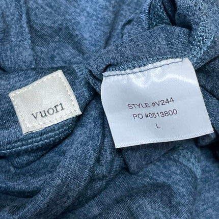 Vuori Ponto Performance Men's Blue 1/2 Zip Hoodie Hooded Sweatshirt Top Size L