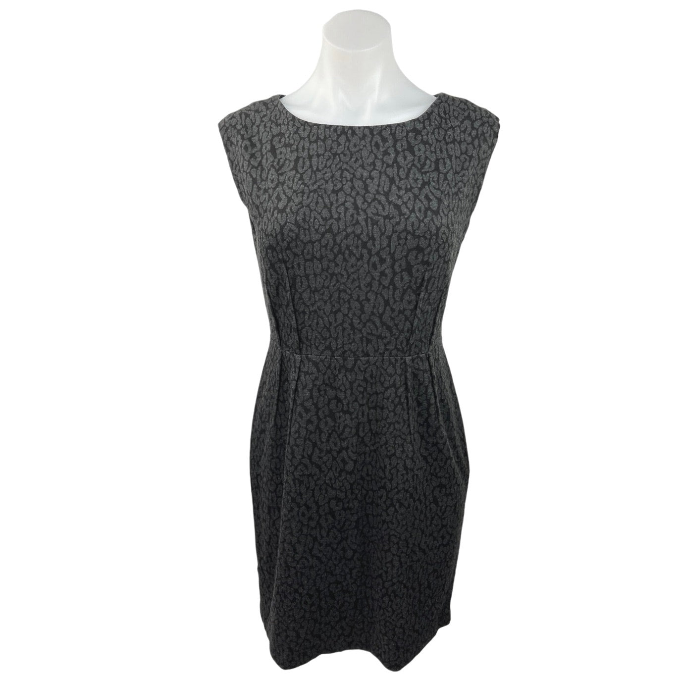 Ann Taylor Loft Women's Black Leopard Print Sleeveless Zipper Sheath D Brie Ann Taylor Loft Women's Black Leopard Print Sleeveless Zipper Sheath D Brie