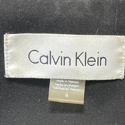 Calvin Klein Black Long Sleeves Flap Pocket Single Breasted Blazer Coat Jacket 8