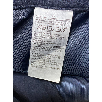 Banana Republic Womens Navy Blue High Rise Straight Trousers Dress Pants Size 12