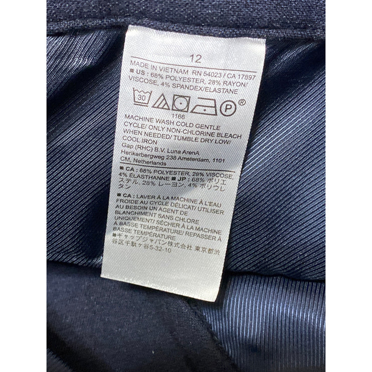 Banana Republic Womens Navy Blue High Rise Straight Trousers Dress Pants Size 12