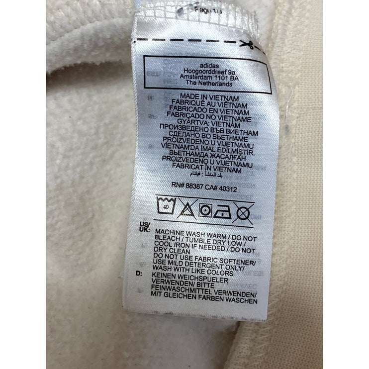 Adidas Cream Logo Long Sleeve Yoga Athletic Activewear Hoodie Sweatshirt Top XL