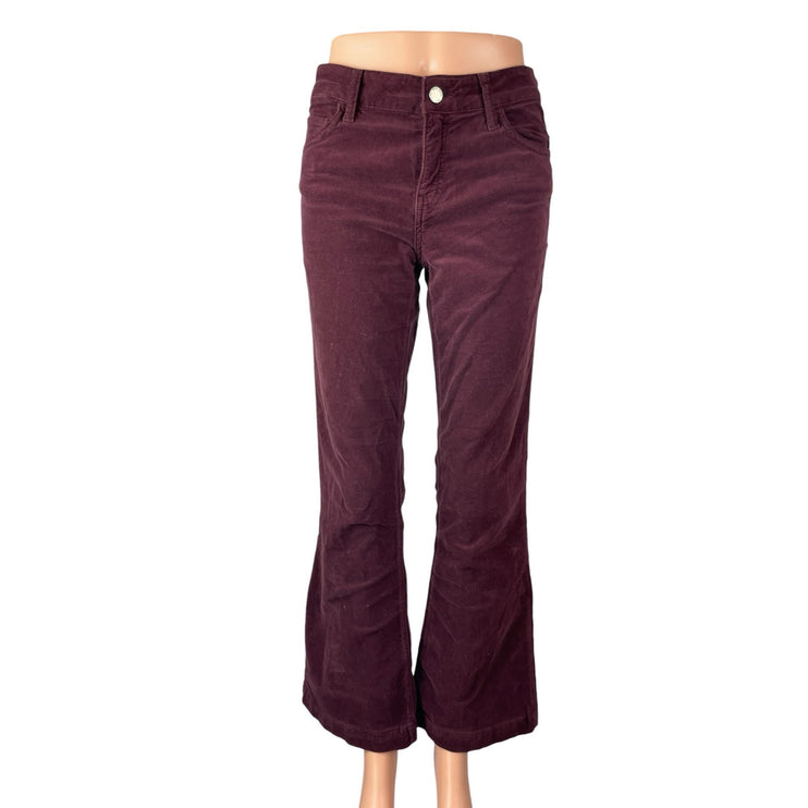 Mavi Sydney Womens Red Maroon Mid Rise Flared Bootcut Trousers Pants Size 25/30