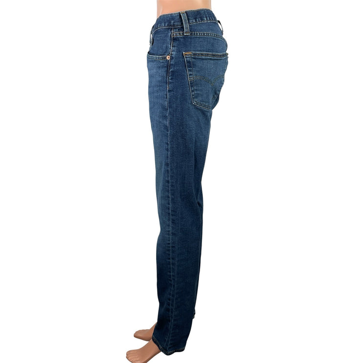 Levi's 501 Women's Blue Medium Wash High Rise Straight Denim Jeans Size 30x32