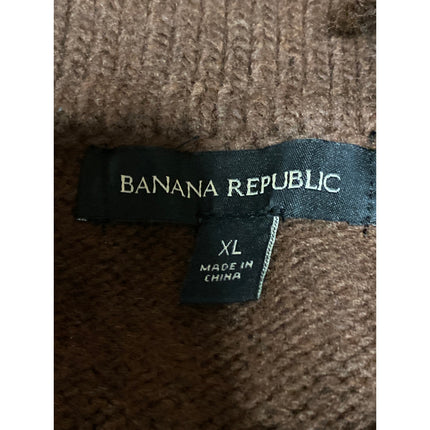Banana Republic Brown Collared Long Sleeve Button Down Cardigan Sweater Top XL