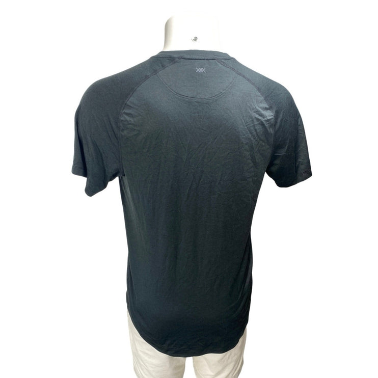 Rhone Reign Men's Black Short Sleeve Crew Neck Athletic T Shirt Tee Top Size M