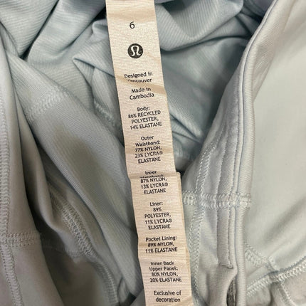 Lululemon Speed Up Blue High Rise Back Pocket Athletic Running Shorts Size 6