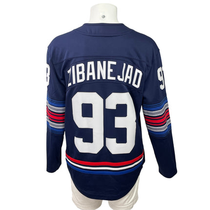 Fanatics New York Rangers NHL Hockey Mika Zibanejad 93 Blue Jersey Shirt Size S